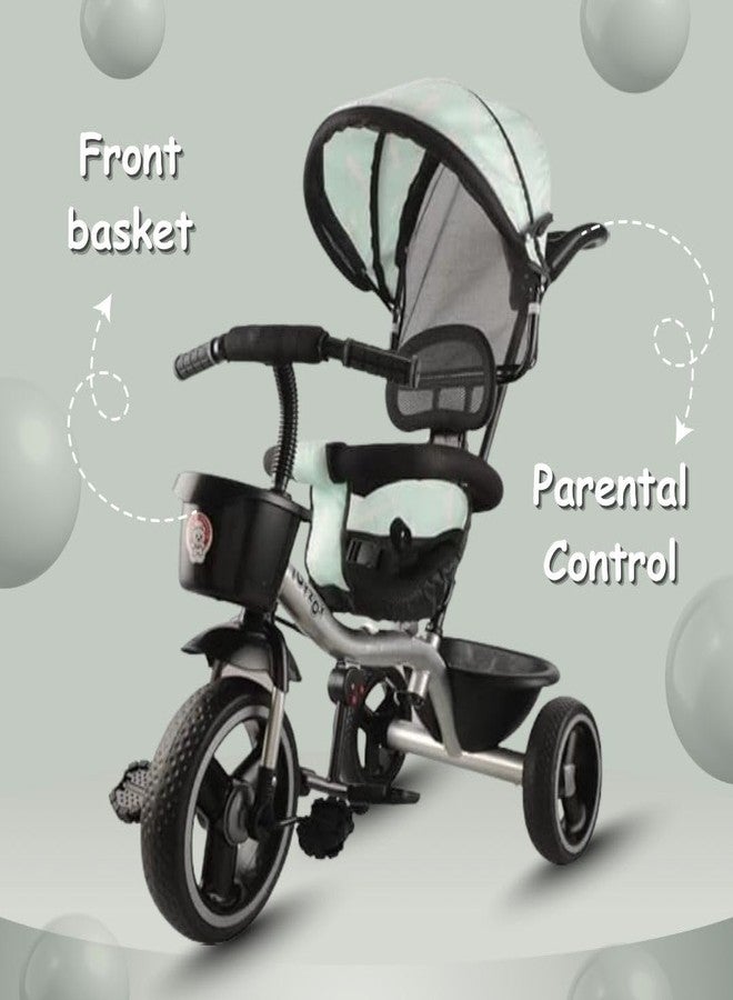 Maanit Mannit Trikes for Child, Baby Trikes with Parental Adjust Push Handle, Canopy, Rubber Wheels & Storage | Kids Cycle Tricycle | Cycle for Kids 1.5 to 5 Years Boys Girls (Ds2) - Image 3